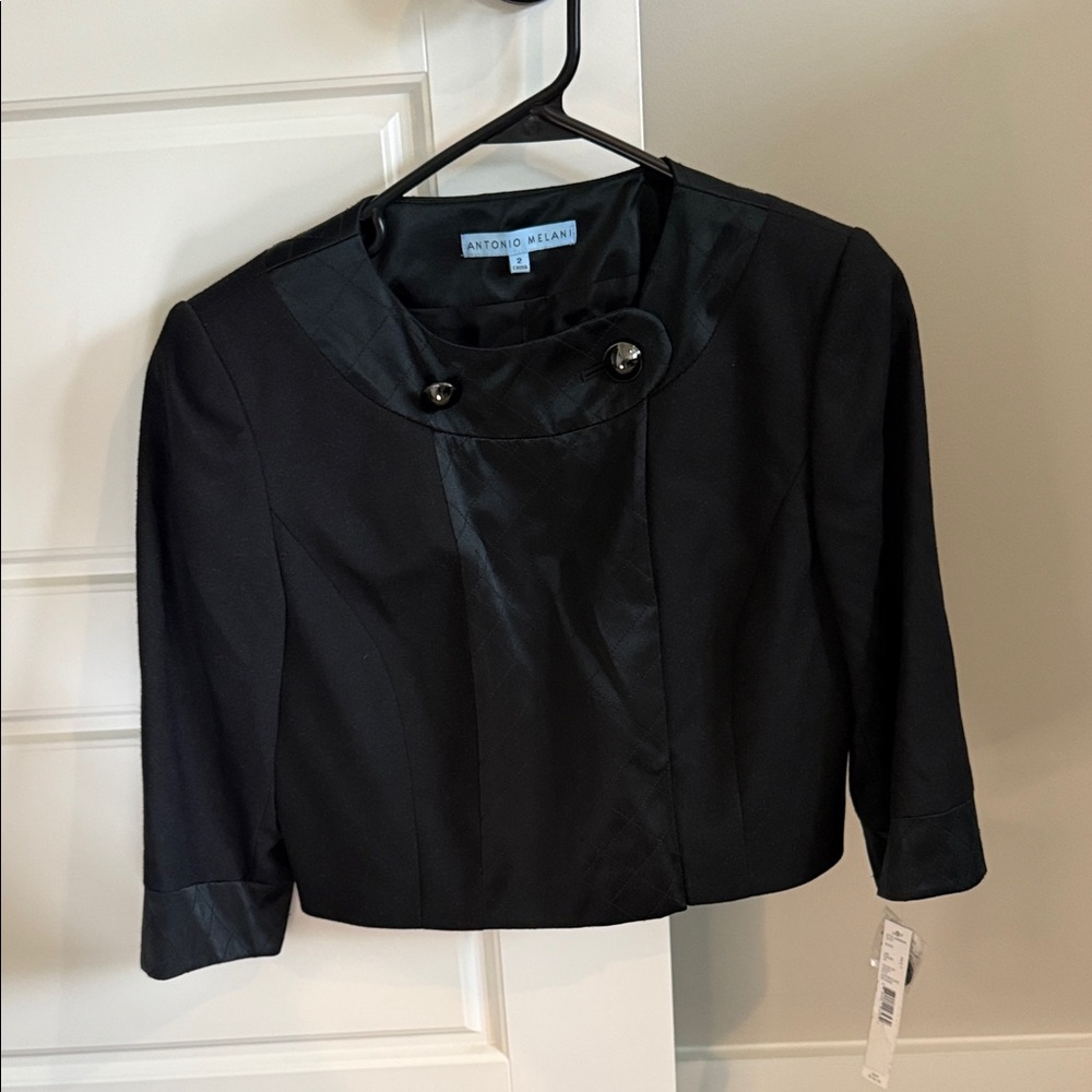 ANTONIO MELANI Black Cropped Blazer